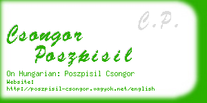 csongor poszpisil business card